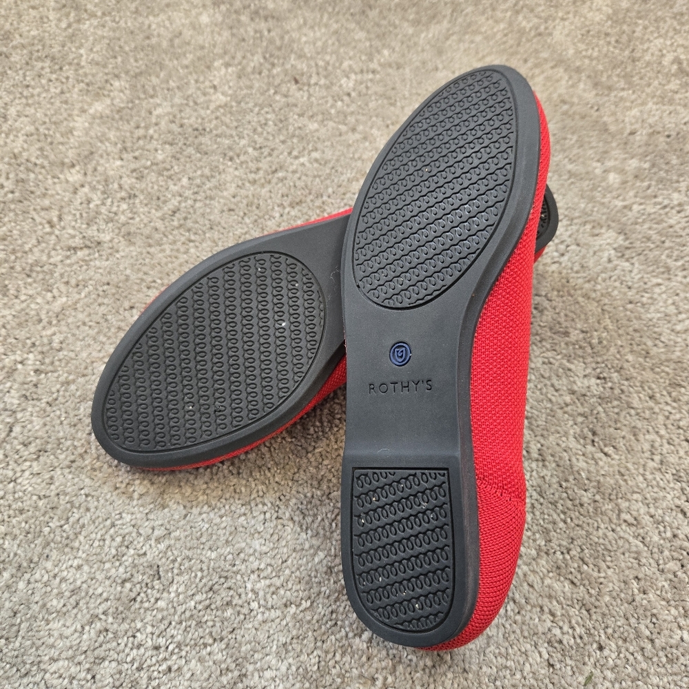 Rothy’s Red Flats Rounded 7.5 - Picture 7 of 8